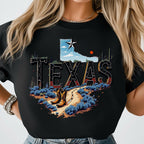 Texas Map State Wild West Cowboy Boots, Star Flag T-shirt