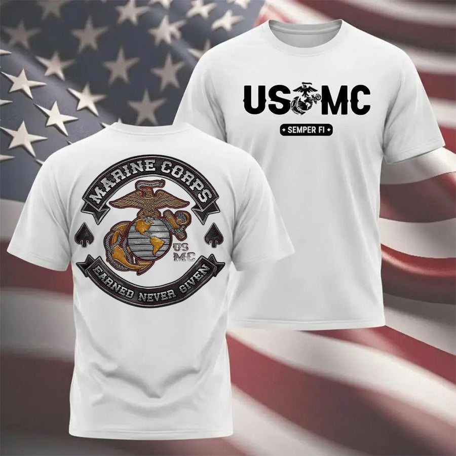 USMC- Soft Cotton Poly Blend Tee