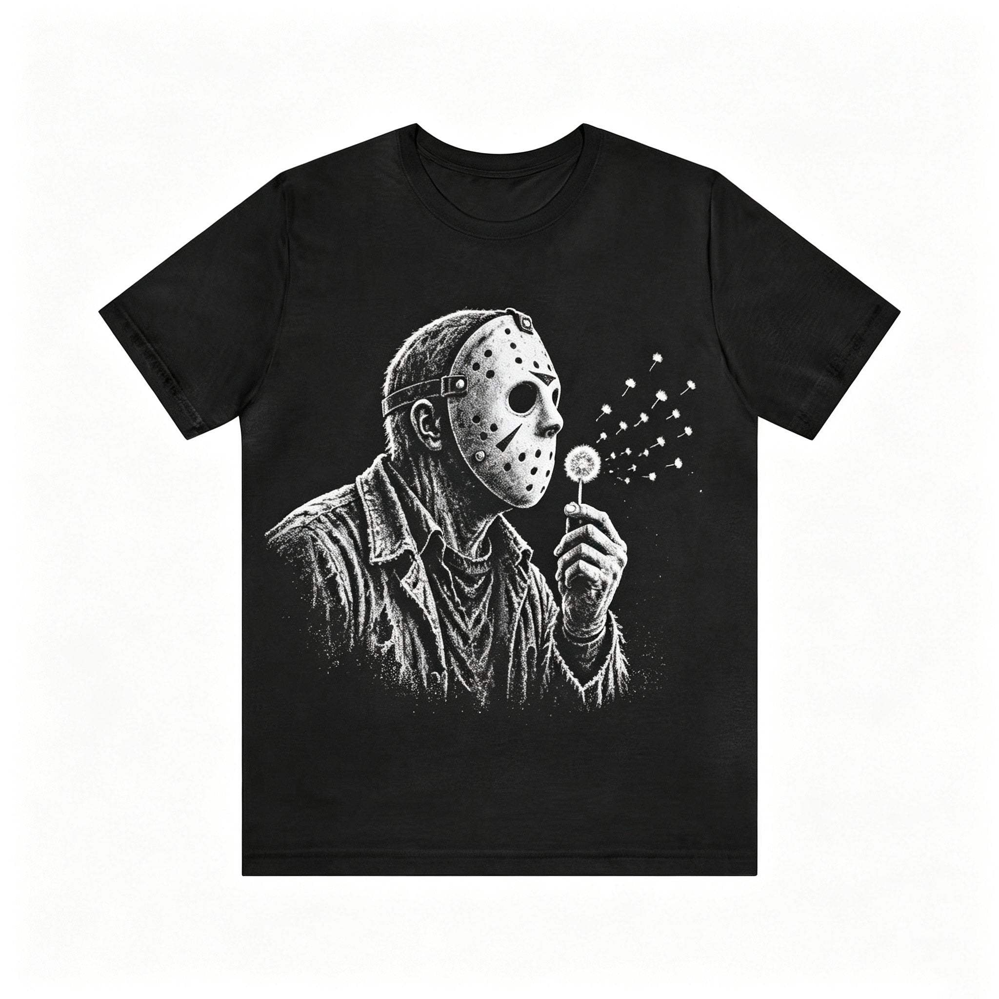 Funny Horror Killer Blowing Dandelion Graphic T‑Shirt