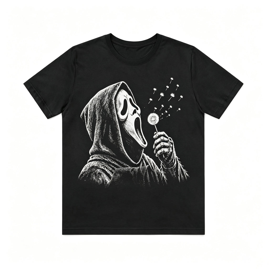 Funny Horror Killer Blowing Dandelion Graphic T‑Shirt