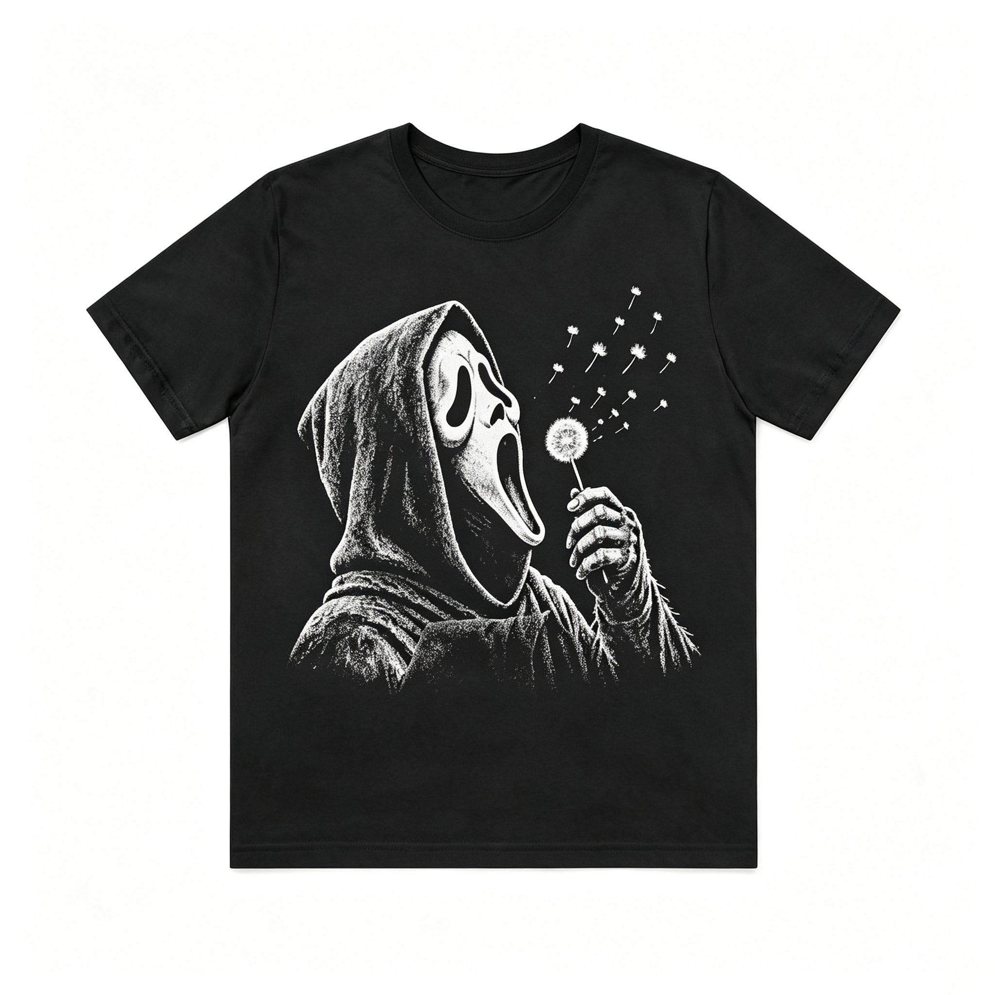 Funny Horror Killer Blowing Dandelion Graphic T‑Shirt