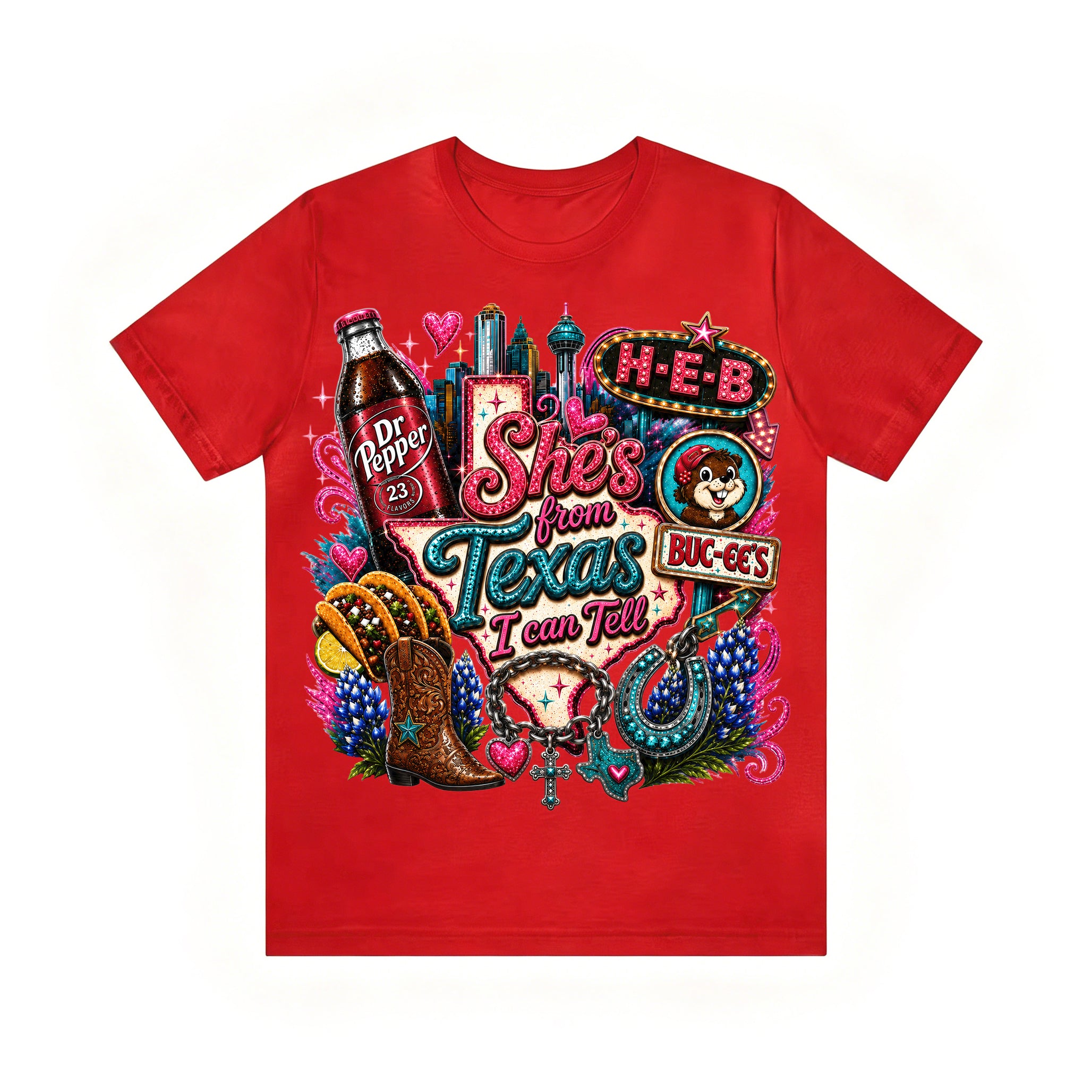 Shes from texas i can tell Unisex T-shirt