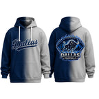 Sporty City Football Graphic Gradient Hoodie