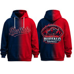 Sporty City Football Graphic Gradient Hoodie