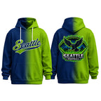 Sporty City Football Graphic Gradient Hoodie