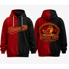 Sporty City Football Graphic Gradient Hoodie