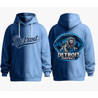 Sporty City Football Graphic Gradient Hoodie