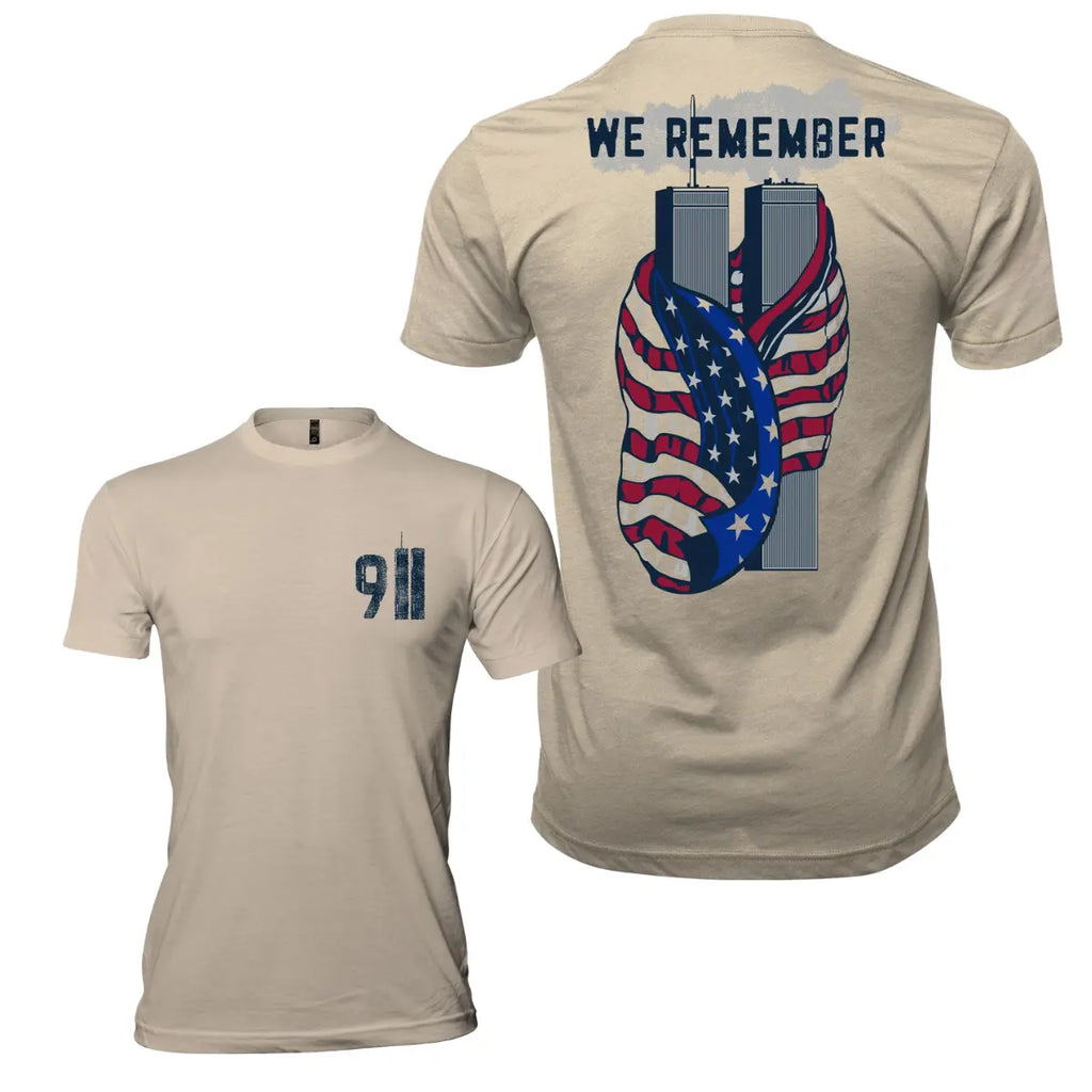 9/11 We Remember Twin Towers Tee - Patriotic Never Forget Shirt
