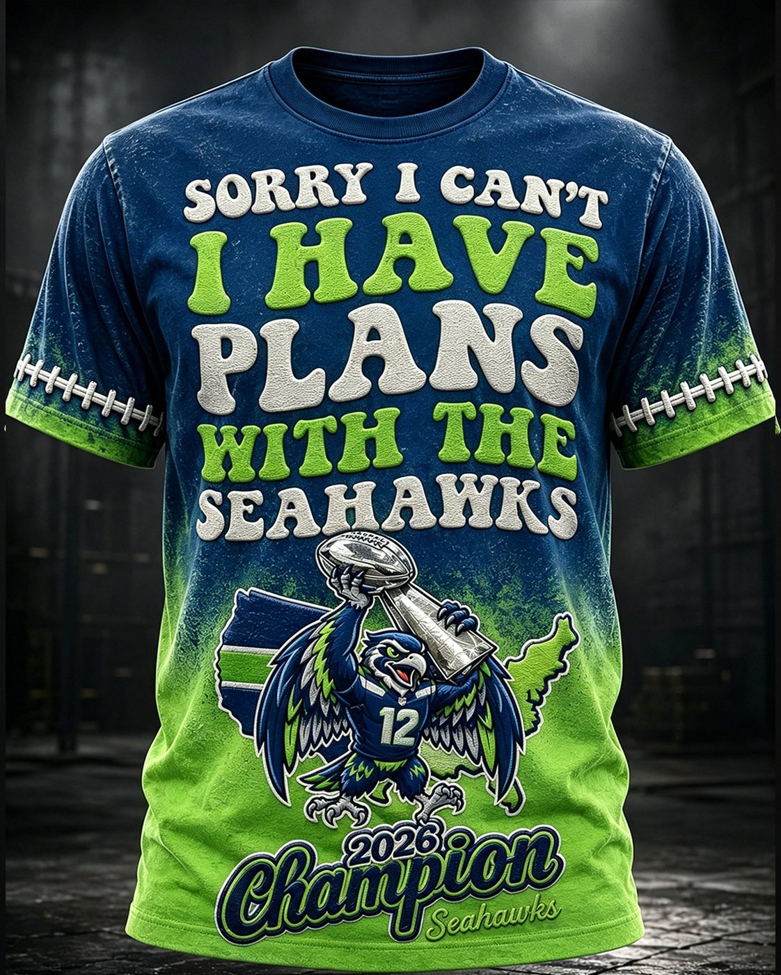 Men's Fashion Seattle Football Fan T-Shirt
