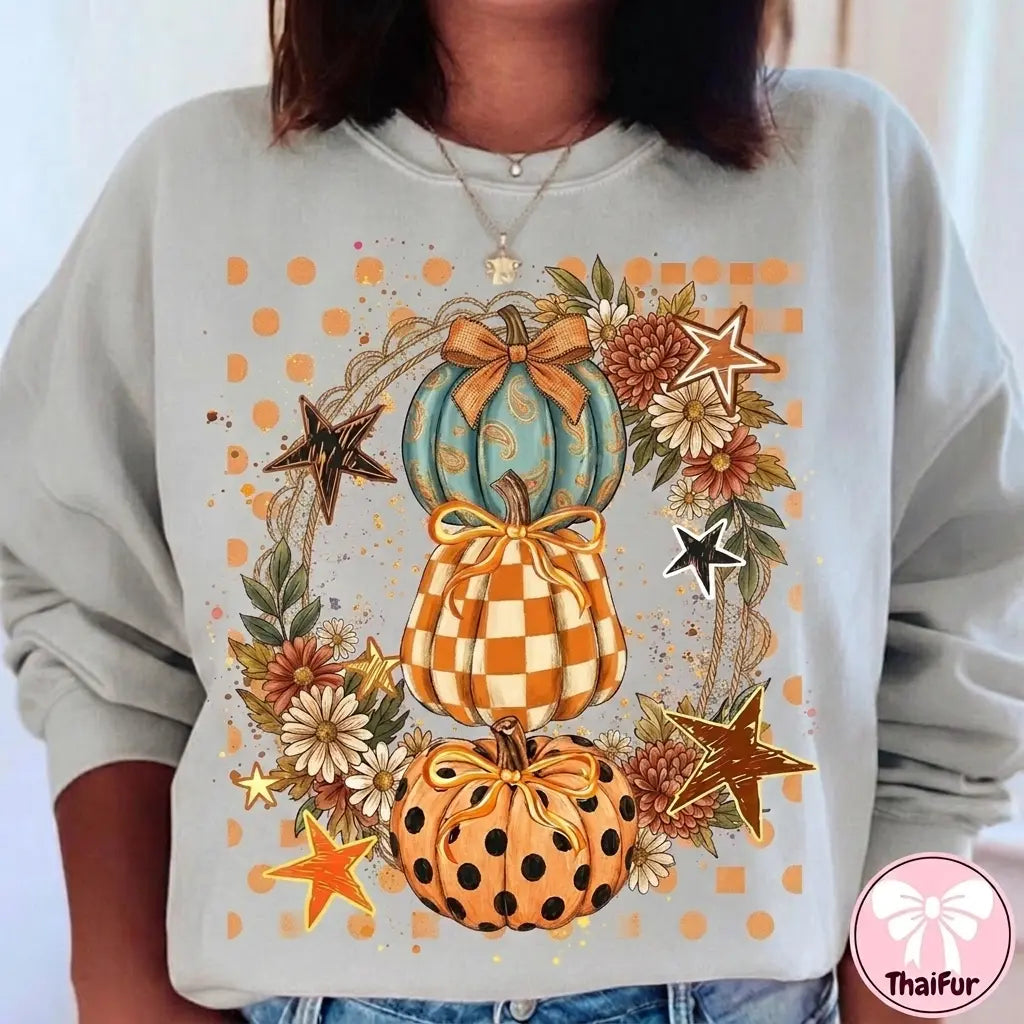 Coquette Pumpkin Fall Sweatshirt