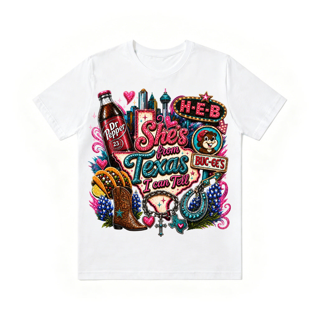 Shes from texas i can tell Unisex T-shirt