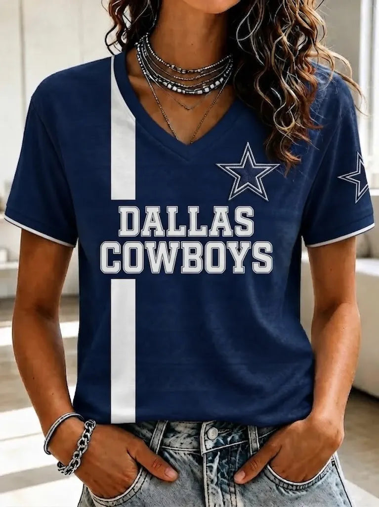 Women's Casual Football   Print T-Shirt