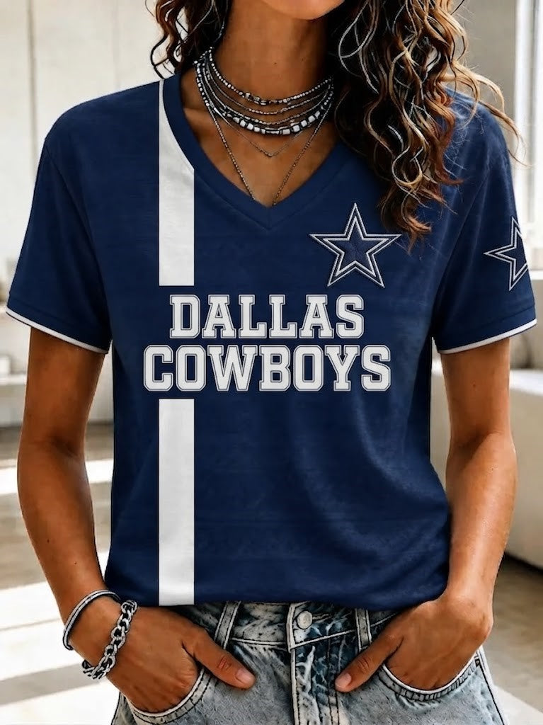 Women's Casual Football   Print T-Shirt