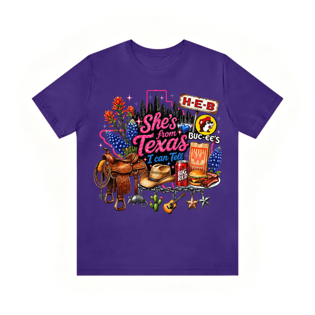 She's from Texas I Can Tell State Pride Girls  T-Shirt