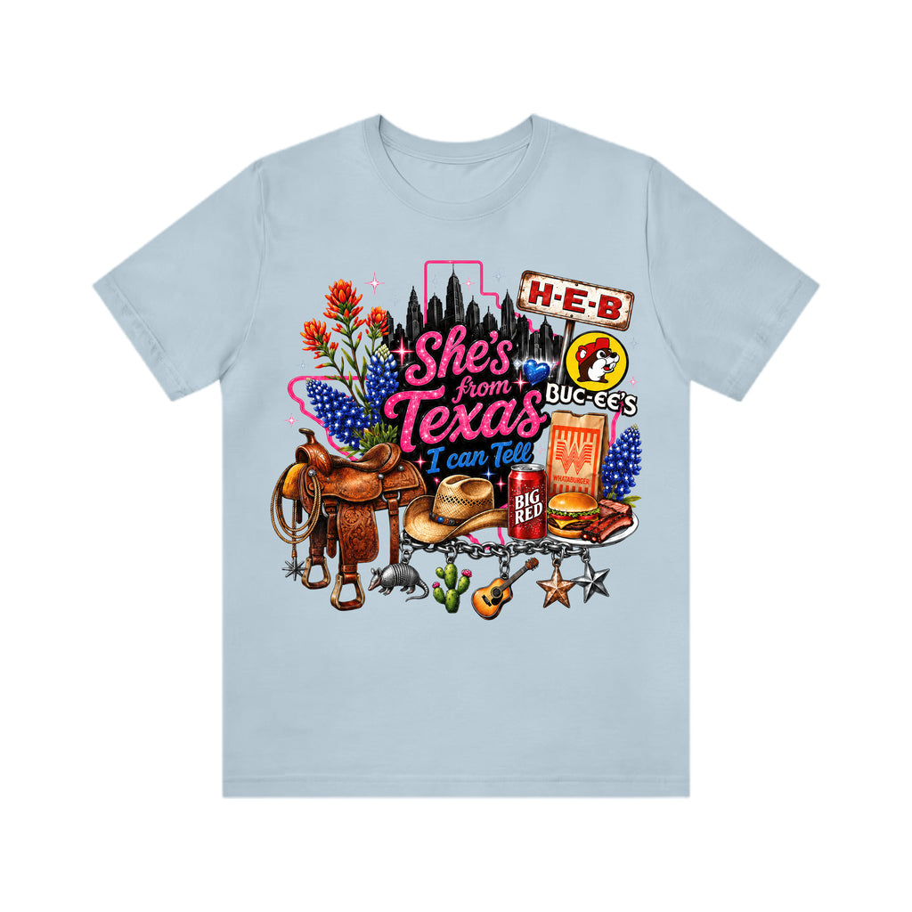She's from Texas I Can Tell State Pride Girls  T-Shirt