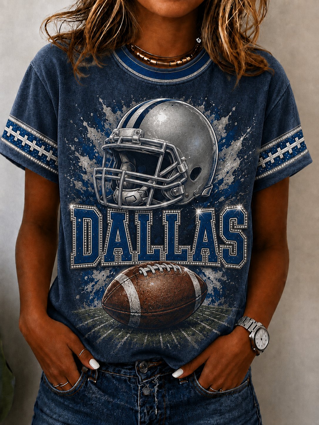 Women's Football Print T-shirt