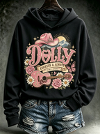 Women's The Queen of Country Print Casual Hoodie