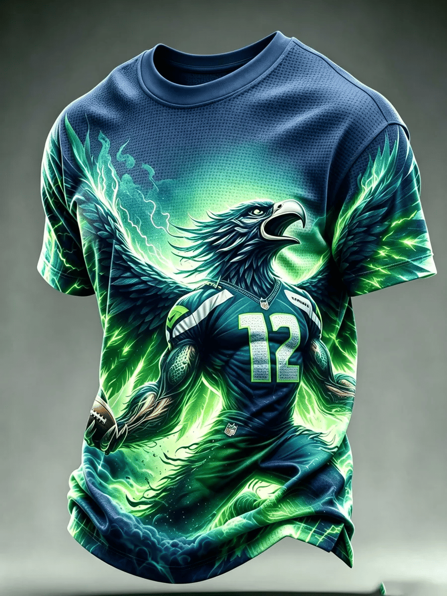 Men's Retro Football  Printing  T-Shirts