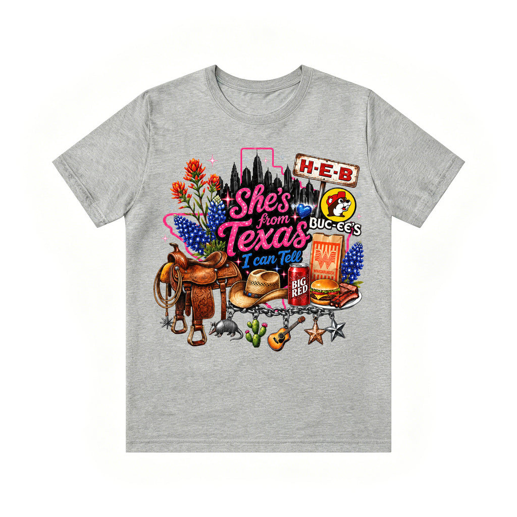 She's from Texas I Can Tell State Pride Girls  T-Shirt