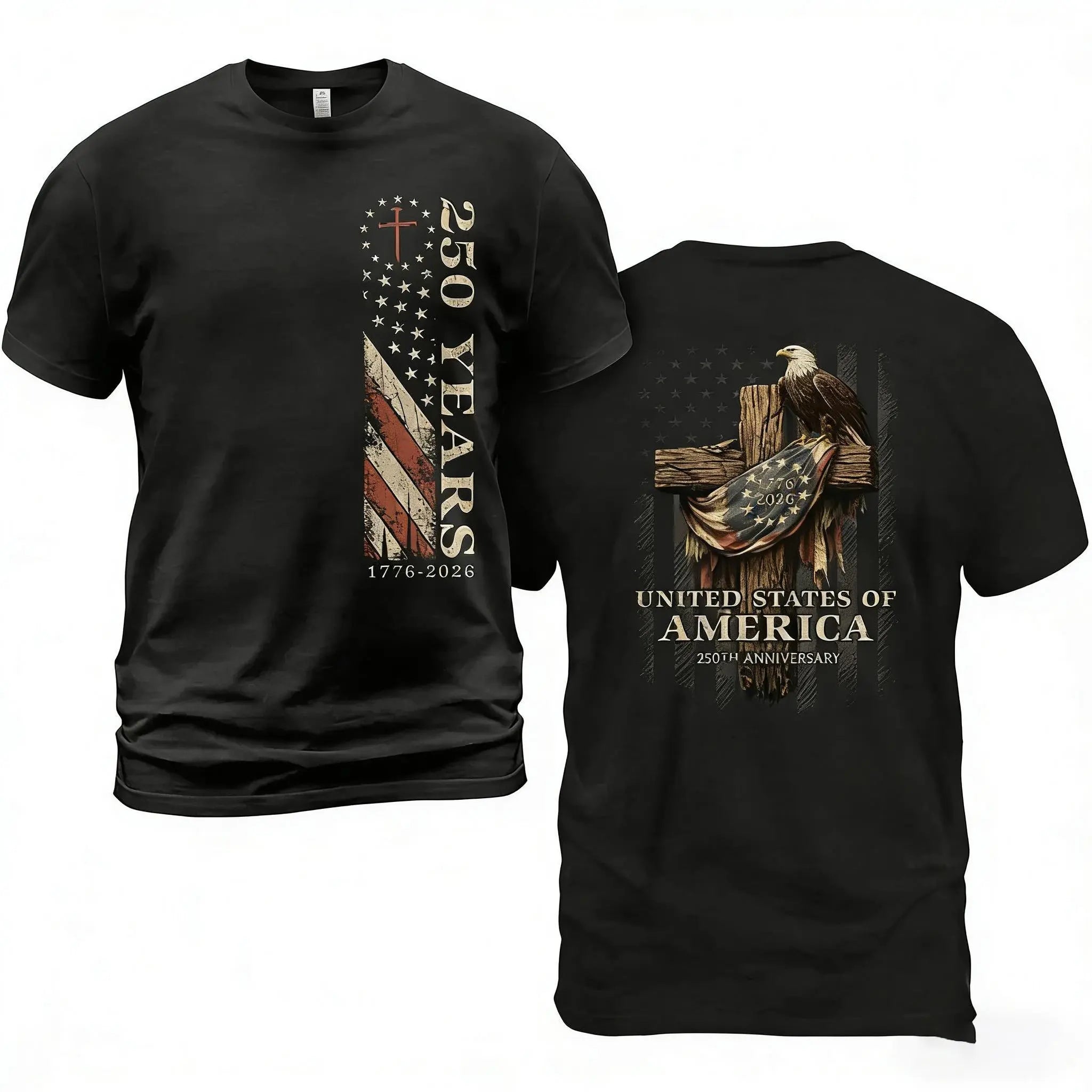 Patriotic Nautical Tee Celebrating 250 Years of Navy Service Featuring American Flag and Eagle Symbols Military Veteran Pride T-Shirt