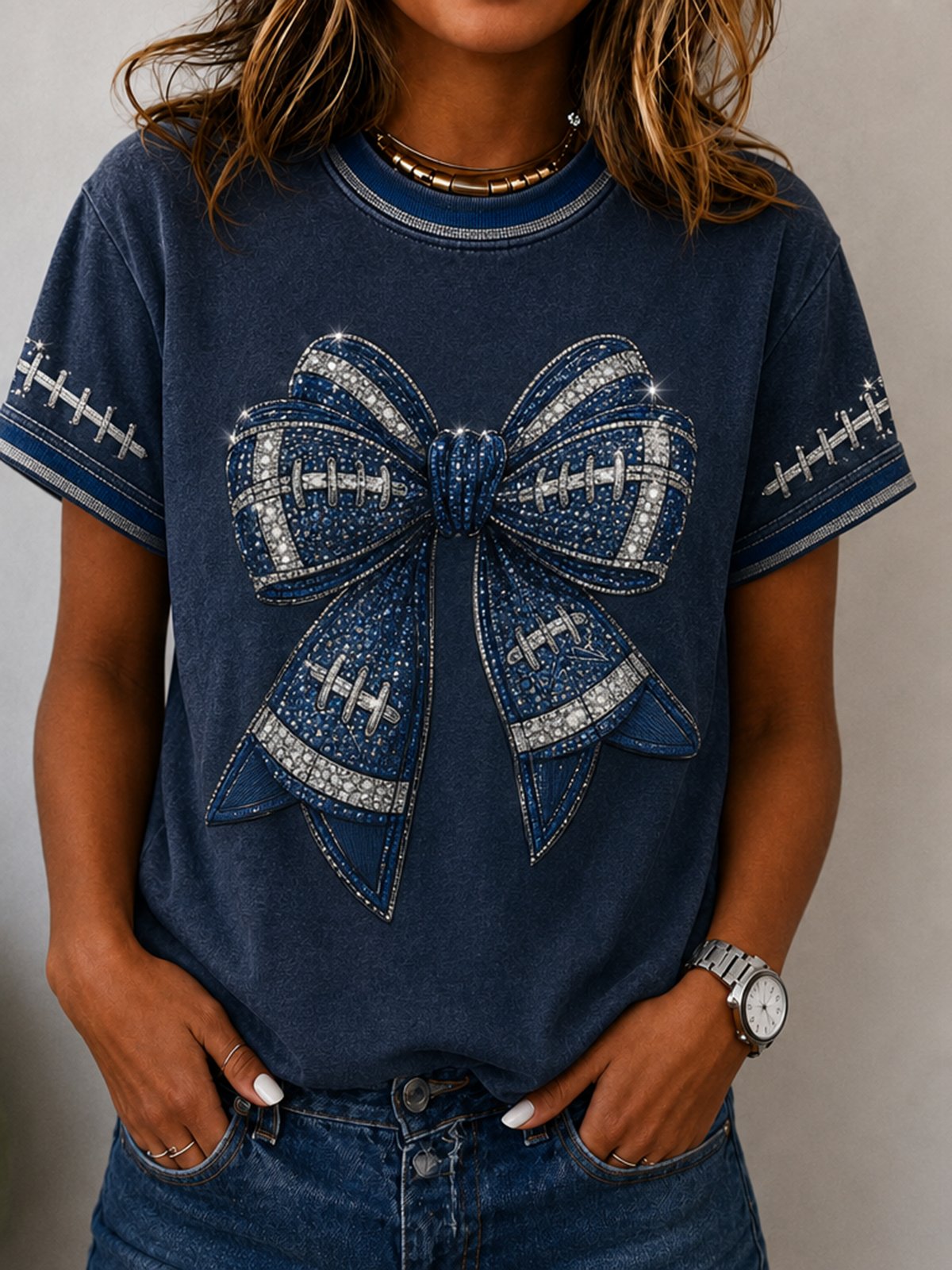 Women's Football Print T-shirt