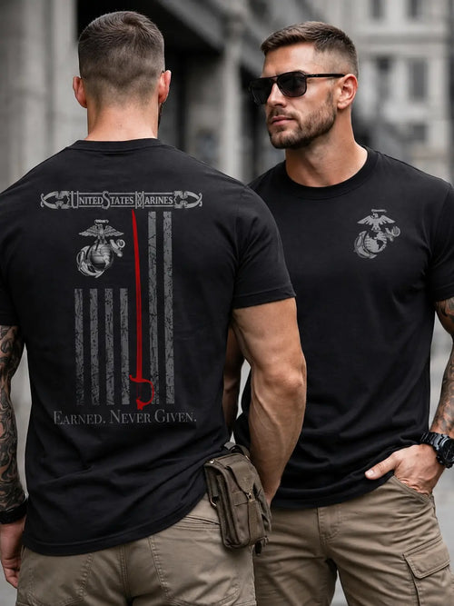 Gildan Unisex US Marines Graphic T-Shirt & Hoodie