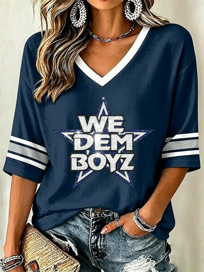 Women's Casual Football T-Shirt