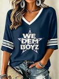 Women's Casual Football T-Shirt