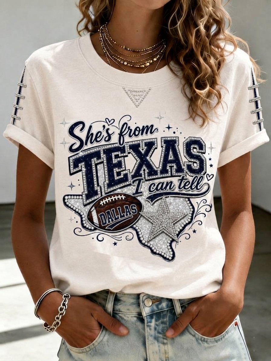 Women's Football Print T-shirt