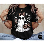 Boo-Jee Ghost Shirt Leopard Ghost Tee