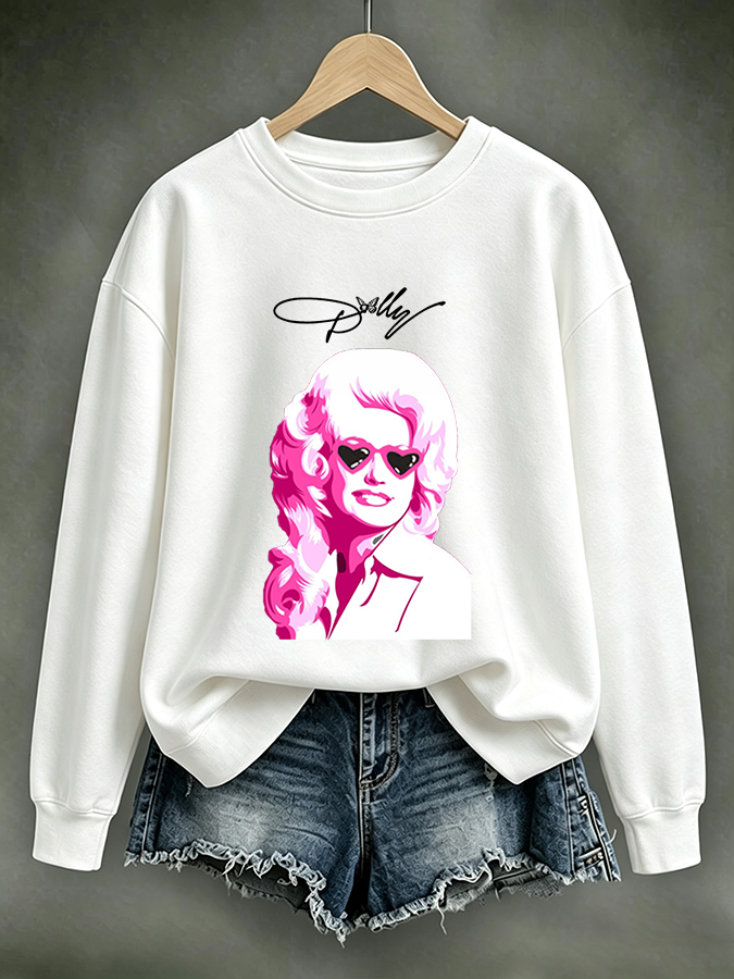 Women'S Cowgirl Print Sweatshirt