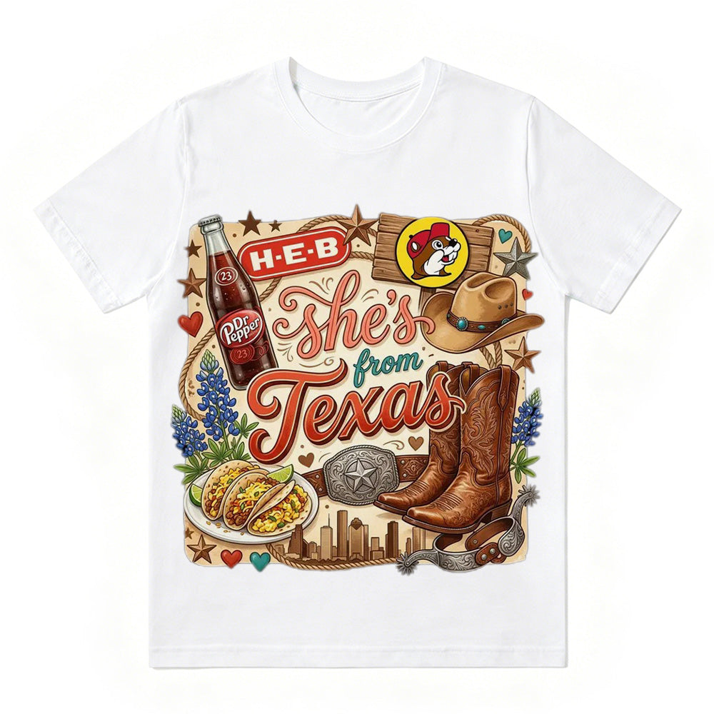 "She's From Texas I Can Tell" Unisex Texas Residents T-shirt
