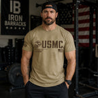 USMC Split Flag Coyote Brown Shirt