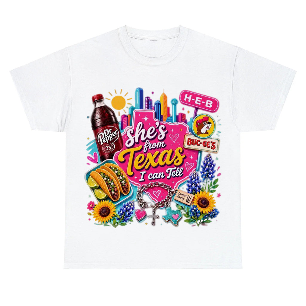 "She's From Texas I Can Tell" Texas T-shirt