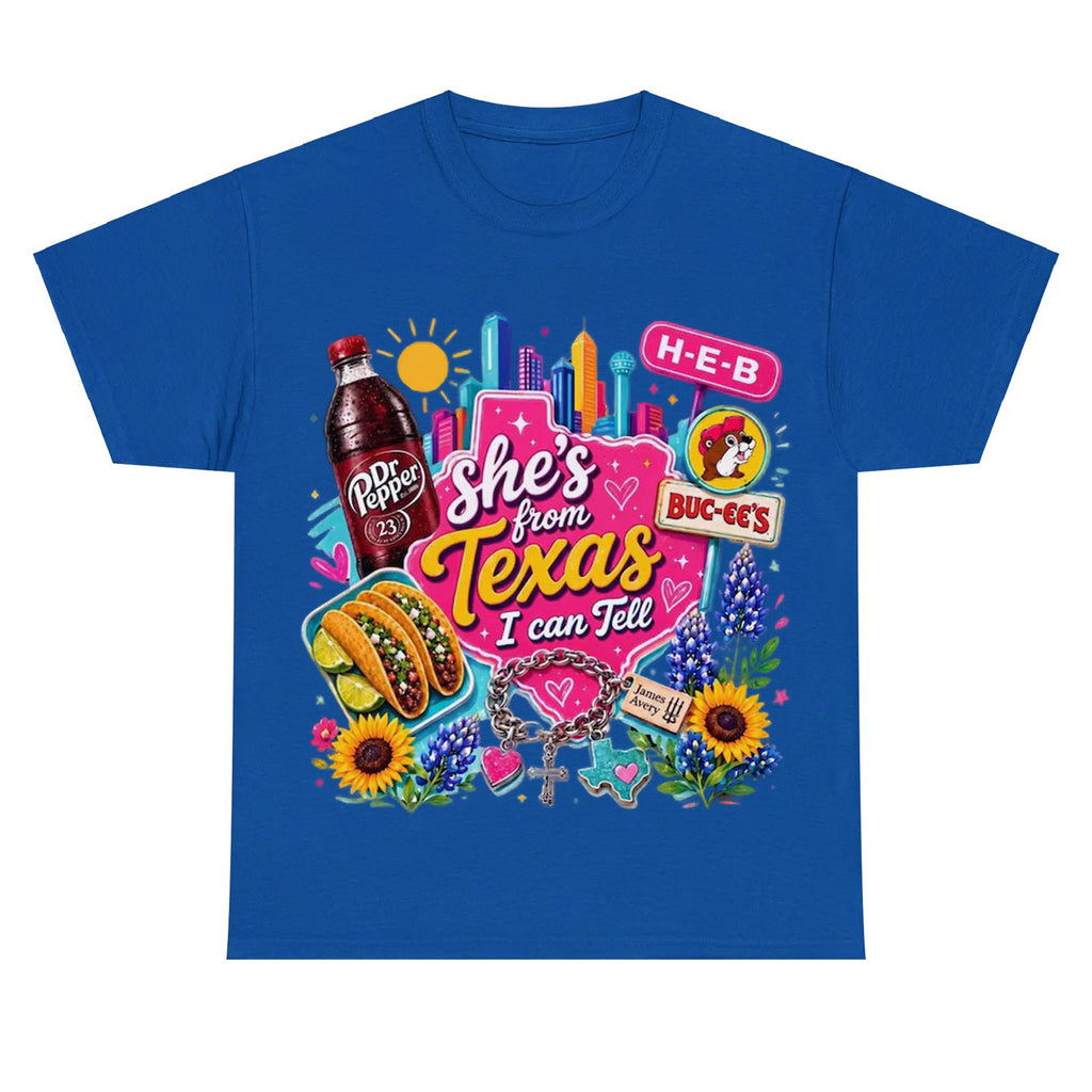 "She's From Texas I Can Tell" Texas T-shirt