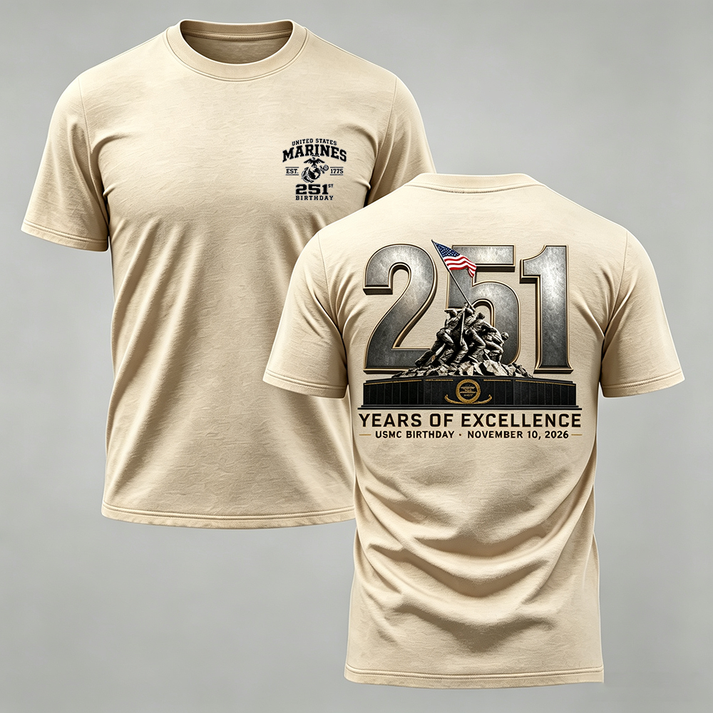 USMC 251st Birthday Years Of Excellence T‑Shirt