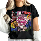 "She's From Texas I Can Tell" Unisex Cuffed-sleeve Texas Residents T-shirt