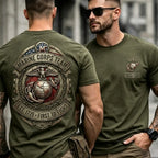Retro Metal‑Style Emblem Men T‑Shirt