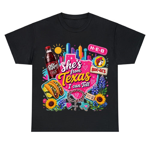 "She's From Texas I Can Tell" Texas T-shirt