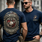 Retro Metal‑Style Emblem Men T‑Shirt