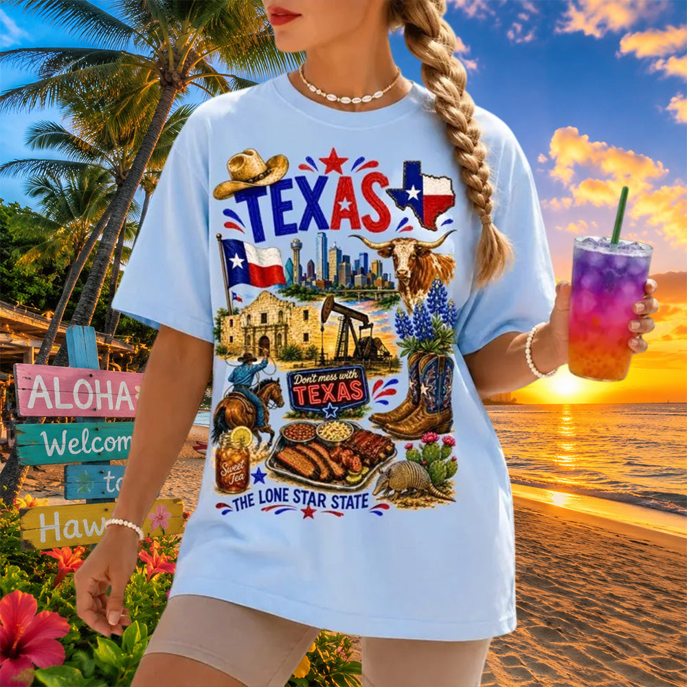 Lone Star State Travel Western Cowboy Texas T-shirt