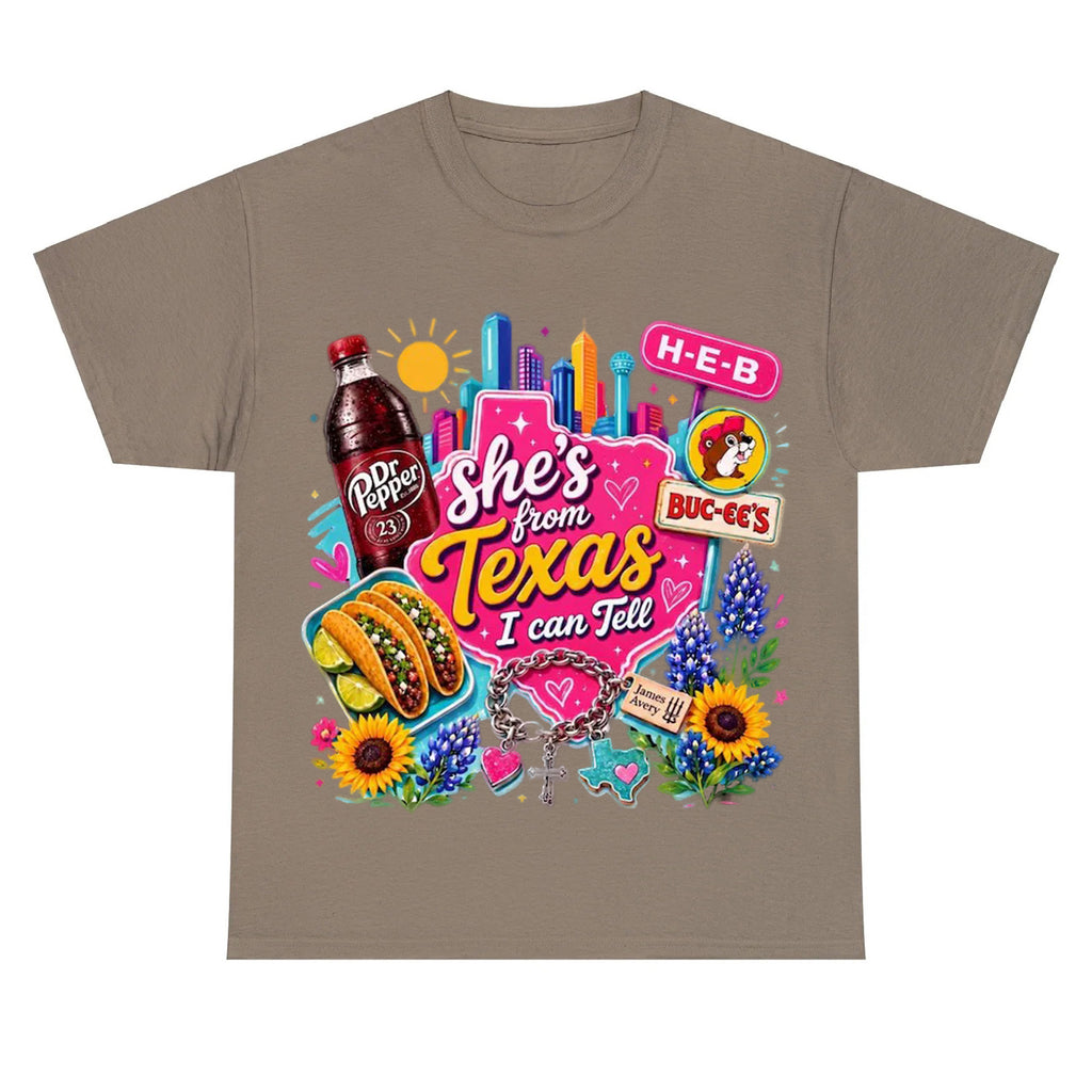 "She's From Texas I Can Tell" Texas T-shirt