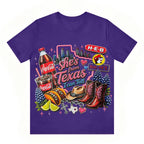 "She's From Texas I Can Tell" Cuffed-sleeve Texas Residents T-shirt