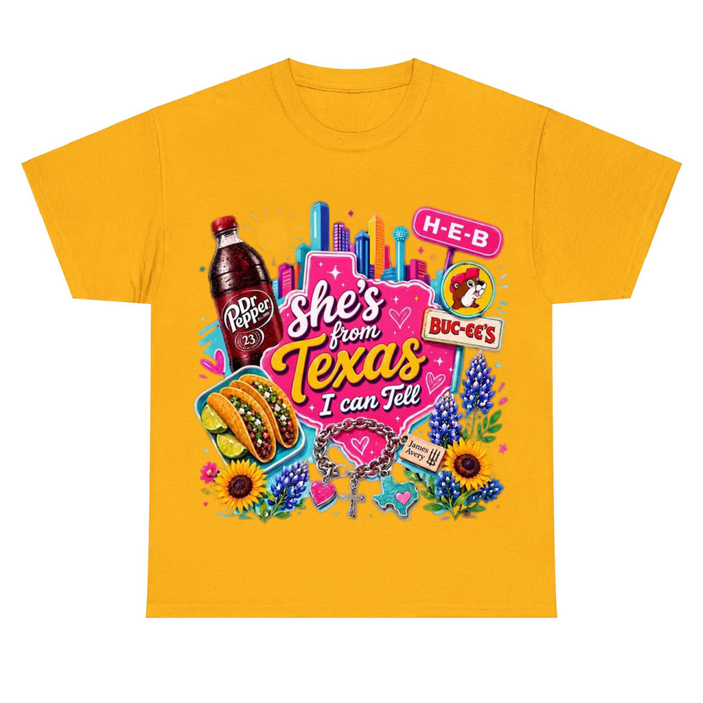 "She's From Texas I Can Tell" Texas T-shirt