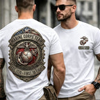 Retro Metal‑Style Emblem Men T‑Shirt