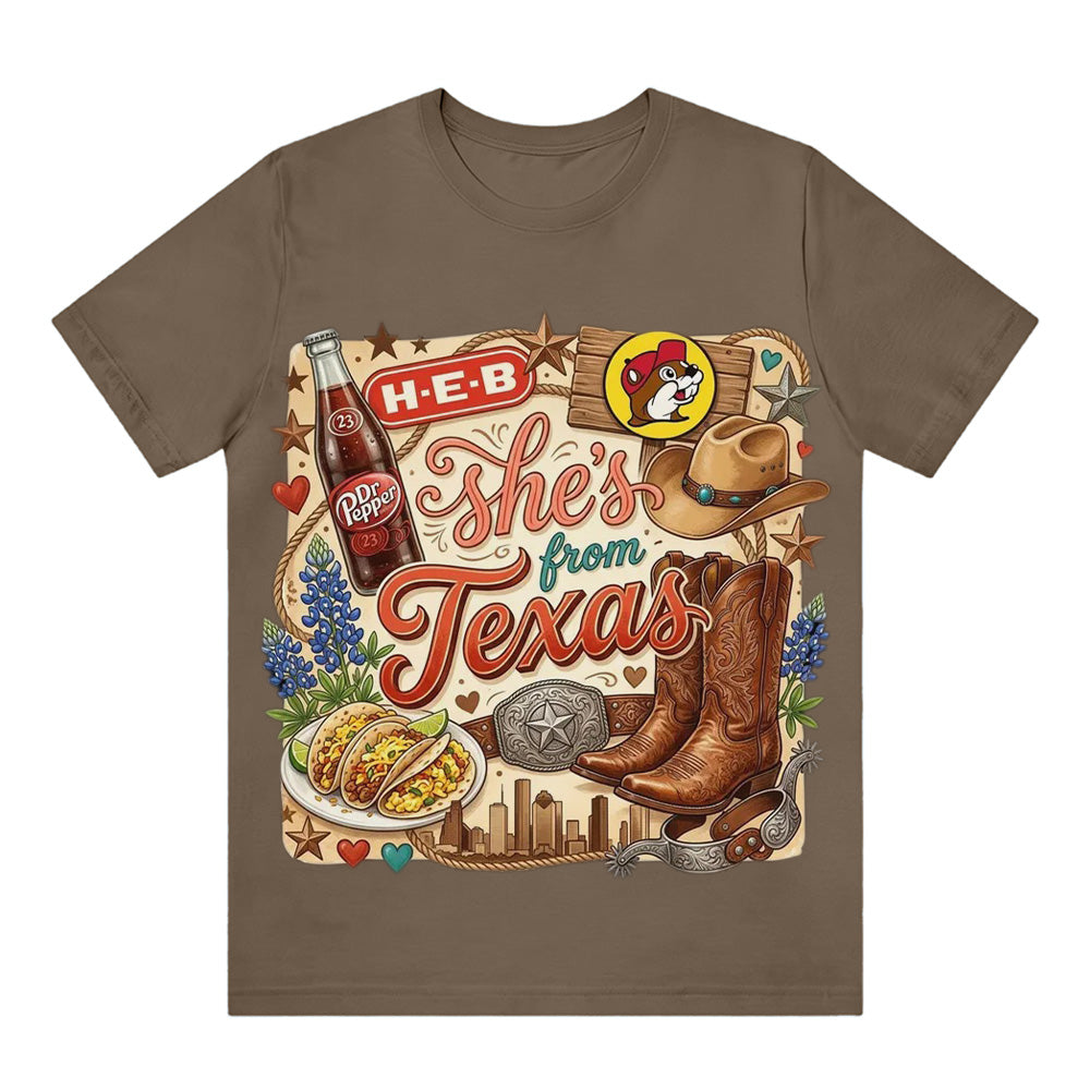 "She's From Texas I Can Tell" Unisex Texas Residents T-shirt