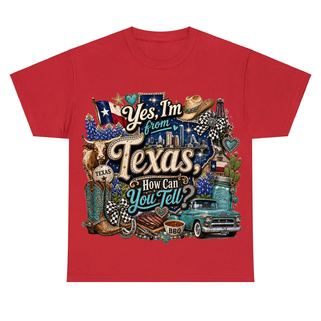 Yes I'm From Texas, How Can You Tell Retro Texas T-shirt
