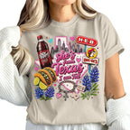 "She's From Texas I Can Tell" Unisex Cuffed-sleeve Texas Residents T-shirt
