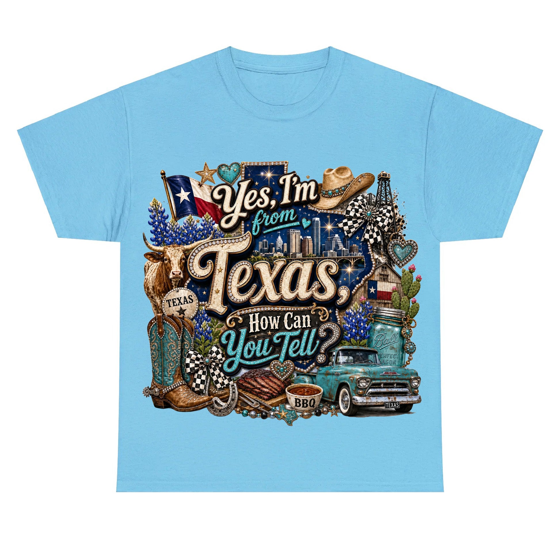 Yes I'm From Texas, How Can You Tell Retro Texas T-shirt