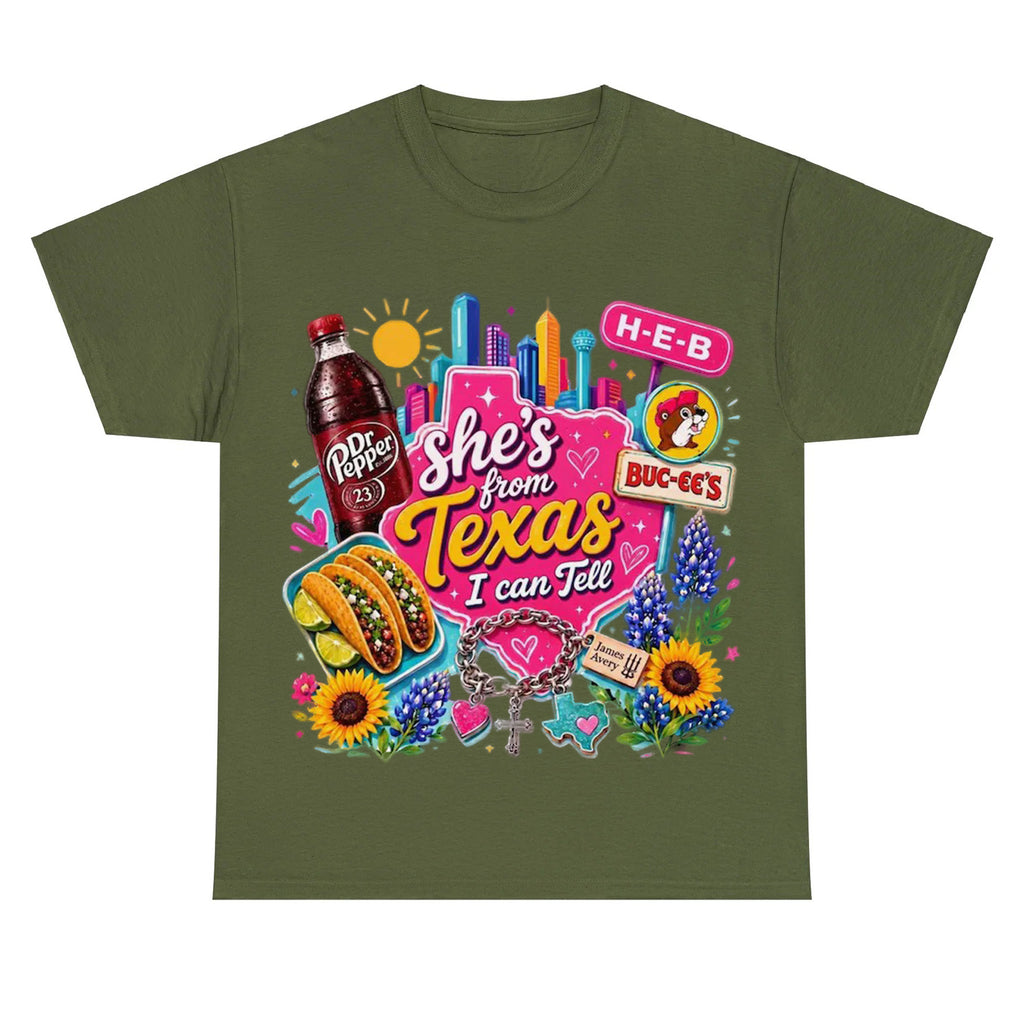 "She's From Texas I Can Tell" Texas T-shirt